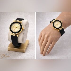 luxury set featuring a beautifully patterned wallet plus watch.